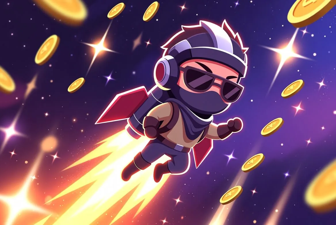Como jogar Lucky Jet: painel de aposta e botão de cash out na tela